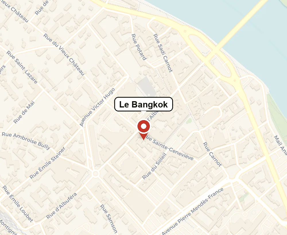 Carte · Le Bangkok, 51 rue Sainte-Geneviève à Vernon